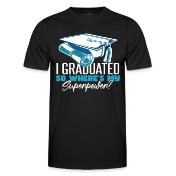 Diplôme de Master Universitaire Diplôme - T-shirt sport Homme - noir - Devant - AI Model Male 178 dark (178cm)
