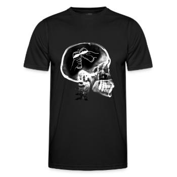 Bière humoristique apéro humour beauf - T-shirt sport Homme - noir - Devant - AI Model Male 178 dark (178cm)