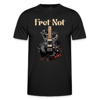 Fret Pas Drôle Citation Professeur De Guitare - T-shirt sport Homme - noir - Devant - AI Model Male 178 dark (178cm)