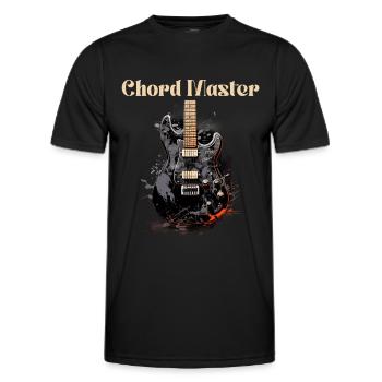 Chord Master Funny Quote Guitar Teacher - Men's Functional T-Shirt - black - Front - AI Model Male 178 dark (178cm)