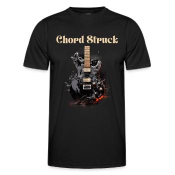 Chord Struck Guitar Teacher Funny Quote - Men's Functional T-Shirt - black - Front - AI Model Male 178 dark (178cm)