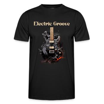 Electric Groove - Men's Functional T-Shirt - black - Front - AI Model Male 178 dark (178cm)