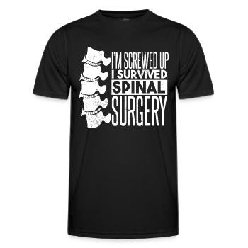 Spinal Surgery - Men's Functional T-Shirt - black - Front - AI Model Male 178 dark (178cm)