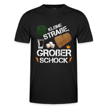 Kleine Straße Großer Schock Schocken Würfelspiel - Männer Funktions-T-Shirt - Schwarz - Vorne - AI Model Male 178 dark (178cm)
