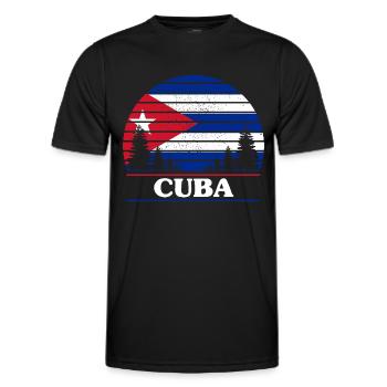 Kuba - Männer Funktions-T-Shirt - Schwarz - Vorne - AI Model Male 178 dark (178cm)