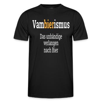 Vambierismus Das unbändige verlangen nach Bier - Männer Funktions-T-Shirt - Schwarz - Vorne - AI Model Male 178 dark (178cm)