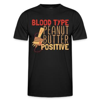 Blutgruppe Erdnussbutter positiv - Männer Funktions-T-Shirt - Schwarz - Vorne - AI Model Male 178 dark (178cm)