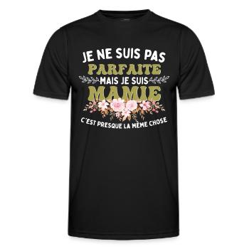 Je Suis Mamie - T-shirt sport Homme - noir - Devant - AI Model Male 178 dark (178cm)