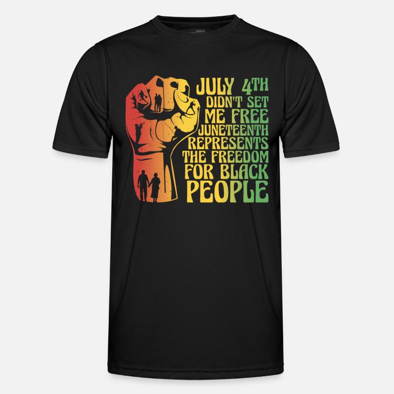 Juneteenth 4. Juli - Männer Funktions-T-Shirt - Schwarz