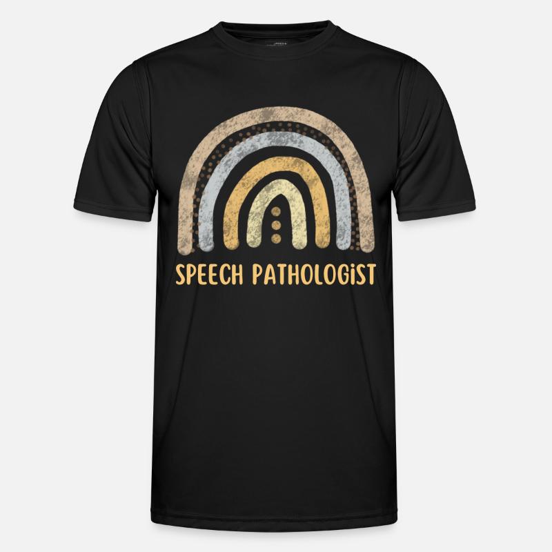 Speech Pathologist Rainbow - Men's Functional T-Shirt - black