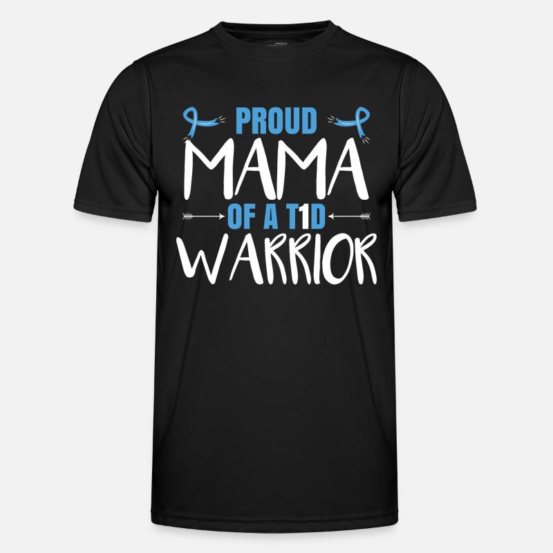 Stolze Mama eines T1D-Kriegers - Männer Funktions-T-Shirt - Schwarz
