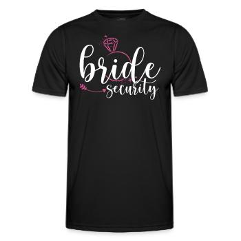Bachelorette Party Bridesmaid Bride Security - Men's Functional T-Shirt - black - Front - AI Model Male 178 dark (178cm)