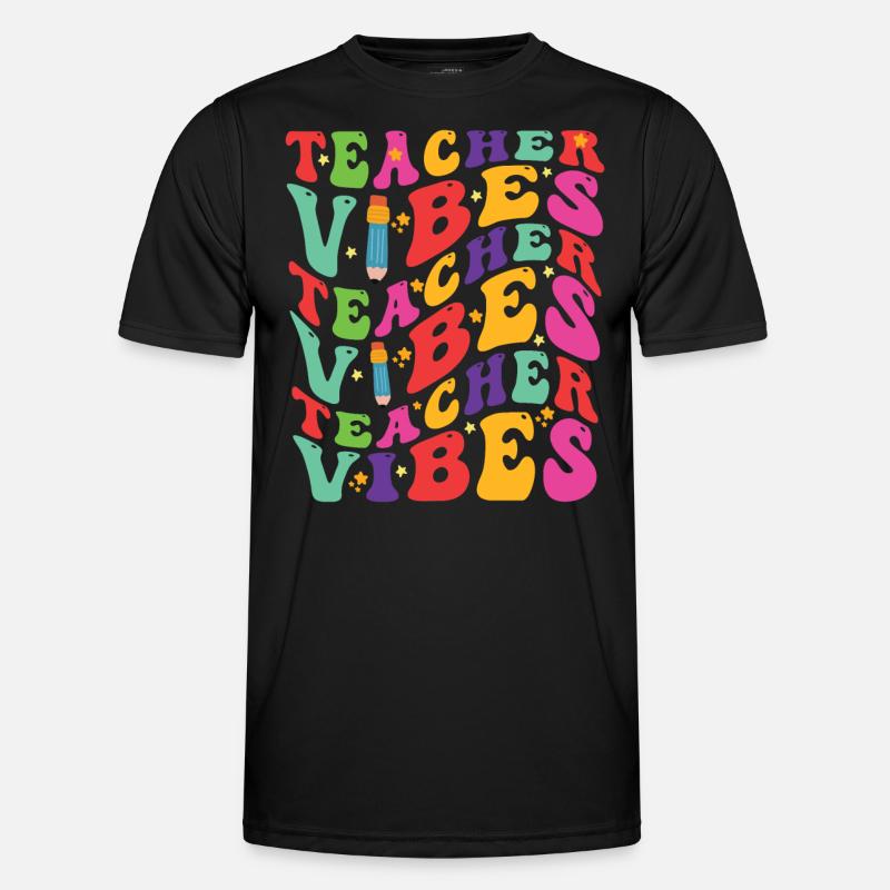 Teacher Vibes - Men's Functional T-Shirt - black