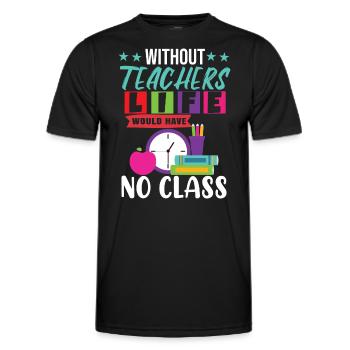 Teaching Class - Men's Functional T-Shirt - black - Front - AI Model Male 178 dark (178cm)