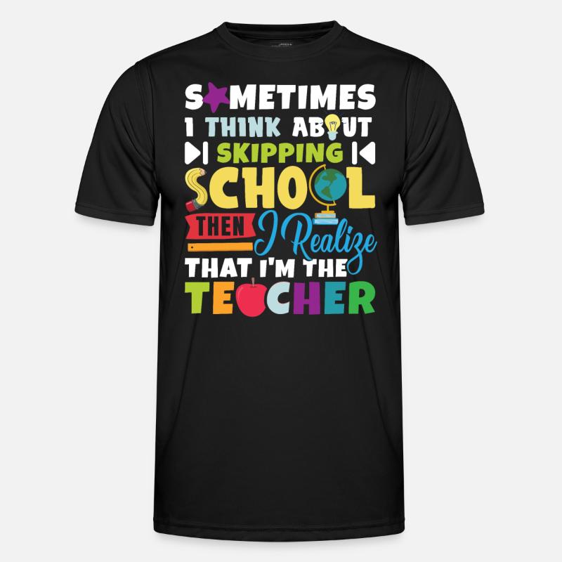 Humorous Teacher Teaching - Men's Functional T-Shirt - black