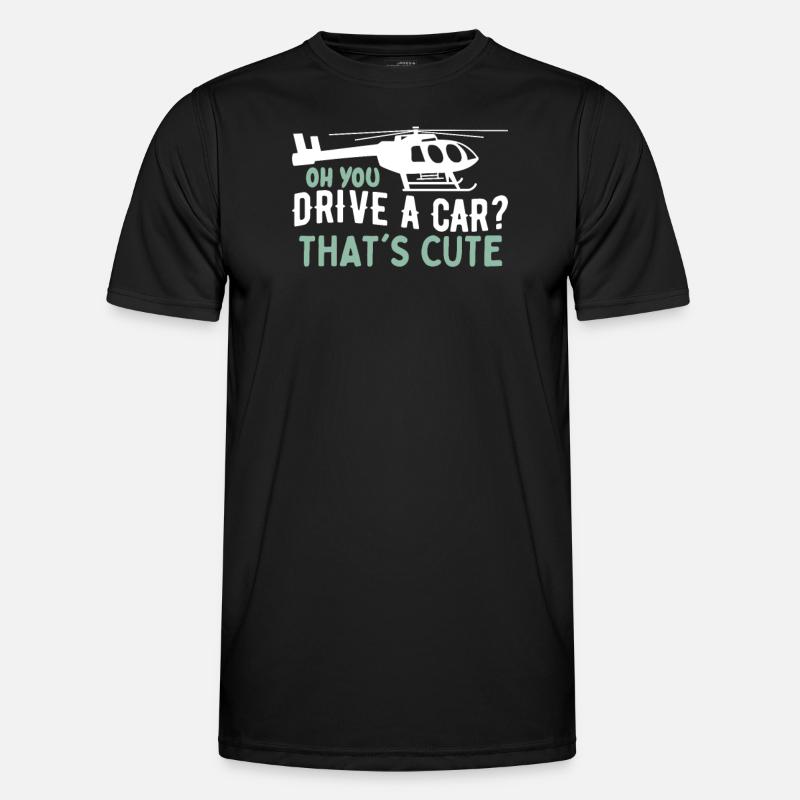 Zitat Pilot Hubschrauber Luftfahrt Lustig - Männer Funktions-T-Shirt - Schwarz
