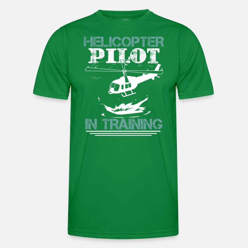 Lustiger Hubschrauberpilot Luftfahrt Männer Funktions-T-Shirt
