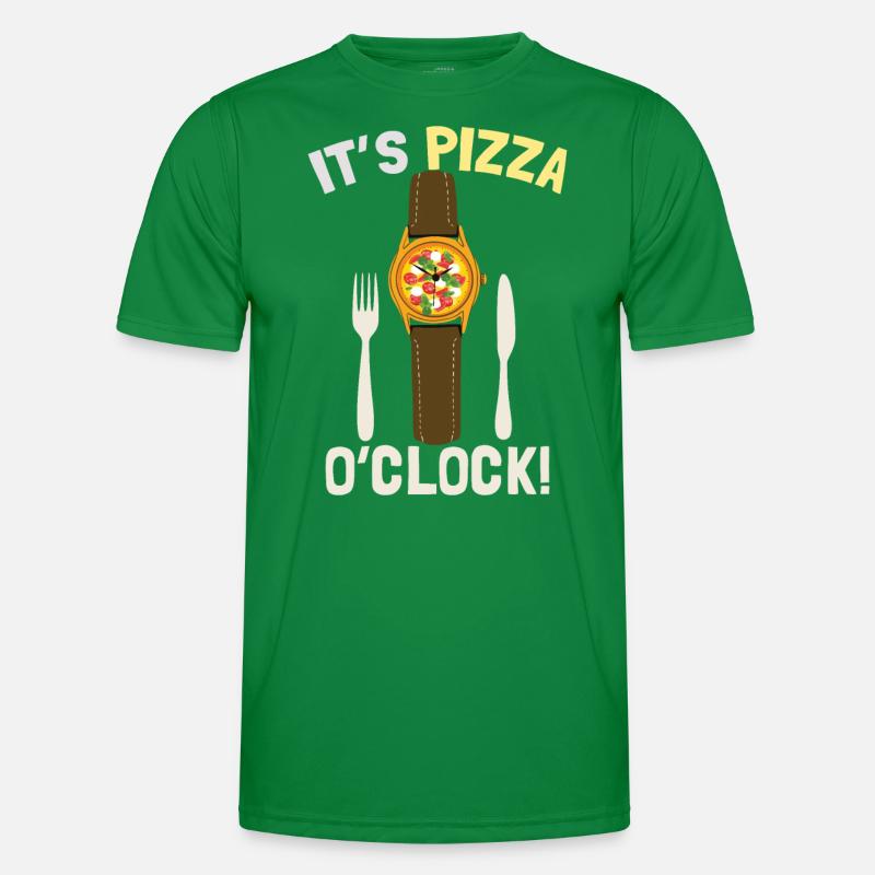Es ist Pizza O'Clock Männer Funktions-T-Shirt