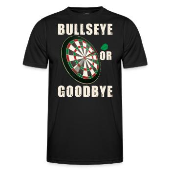 Bullseye ou au revoir | Joueur de fléchettes - T-shirt sport Homme - noir - Devant - AI Model Male 178 dark (178cm)