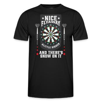 Dart Player Bullseye Funny Darts - Men's Functional T-Shirt - black - Front - AI Model Male 178 dark (178cm)