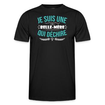 Amusant Belle-Mère Maman - T-shirt sport Homme - noir - Devant - AI Model Male 178 dark (178cm)