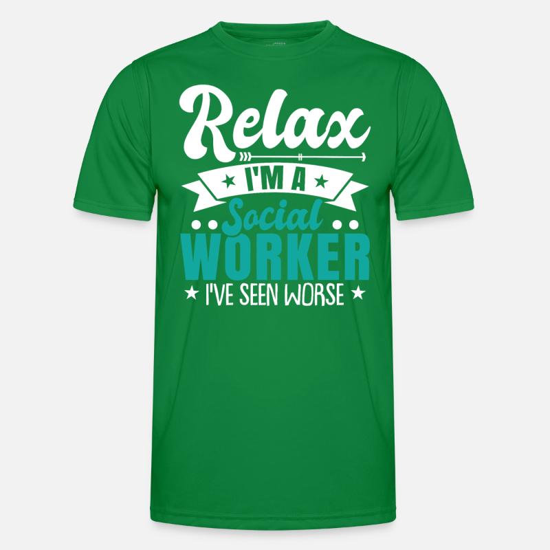 Ich bin Sozialarbeiter Männer Funktions-T-Shirt