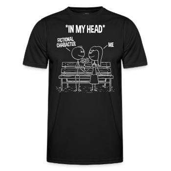 Funny Novelist Writing - Men's Functional T-Shirt - black - Front - AI Model Male 178 dark (178cm)