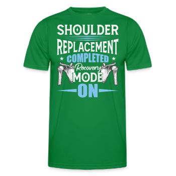 Humour de récupération de l’épaule - T-shirt sport Homme - vert - Devant - AI Model Male 178 dark (178cm)