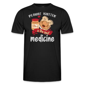 Erdnussbutter ist die beste Medizin - Männer Funktions-T-Shirt - Schwarz - Vorne - AI Model Male 178 dark (178cm)