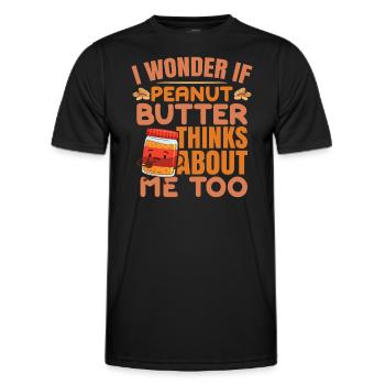 Erdnussbutter - Männer Funktions-T-Shirt - Schwarz - Vorne - AI Model Male 178 dark (178cm)