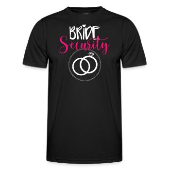 Bachelorette Party Funny Bride Security - Men's Functional T-Shirt - black - Front - AI Model Male 178 dark (178cm)