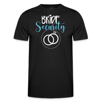 Bride Security - Men's Functional T-Shirt - black - Front - AI Model Male 178 dark (178cm)