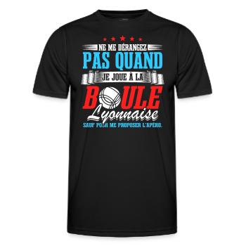 Boule Lyonnaise - T-shirt sport Homme - noir - Devant - AI Model Male 178 dark (178cm)