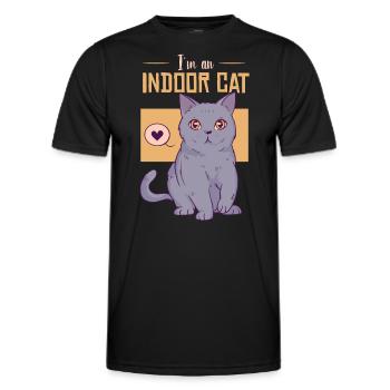Ich bin eine Hauskatze - Männer Funktions-T-Shirt - Schwarz - Vorne - AI Model Male 178 dark (178cm)
