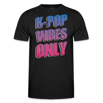 Nur K-Vibes | Südkorea | Koreanische Popmusik - Männer Funktions-T-Shirt - Schwarz - Vorne - AI Model Male 178 dark (178cm)
