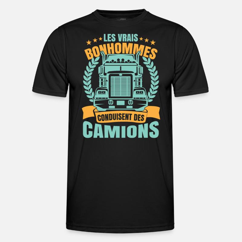 Camion Humour Chauffeur Poids Lourd T-shirt sport Homme
