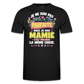 Je Suis Mamie - T-shirt sport Homme - noir - Devant - AI Model Male 178 dark (178cm)