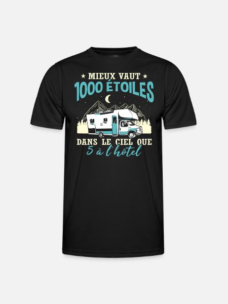 Camping Humour Campeur Camping-Car - T-shirt sport Homme - noir