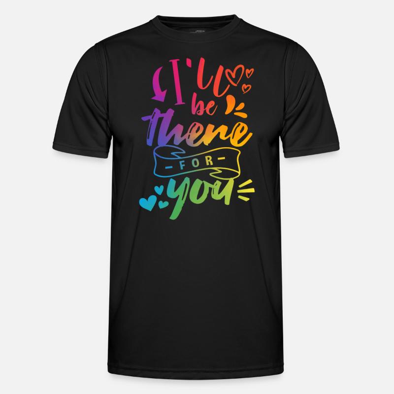 LGBT Herz Regenbogenfarbe Männer Funktions-T-Shirt