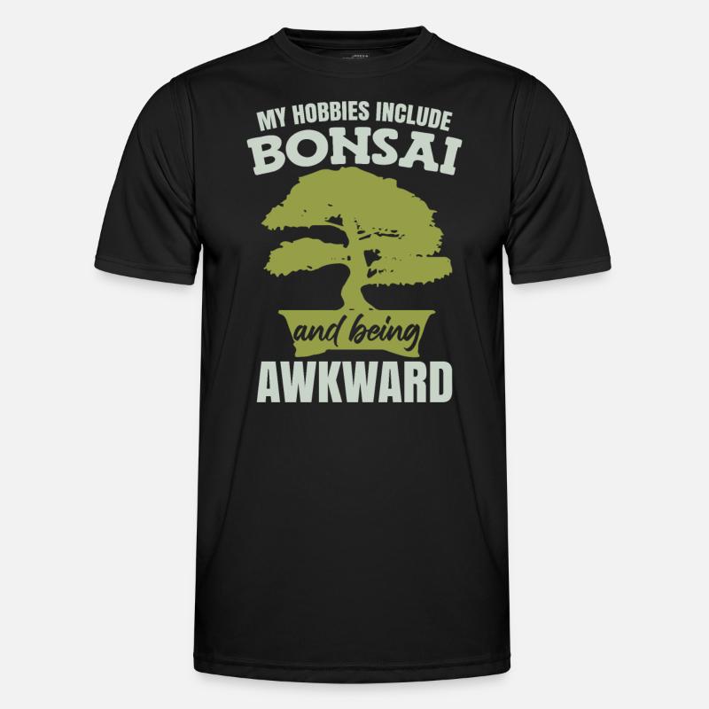 Funny Juniper Bonsai Tree - Men's Functional T-Shirt - black
