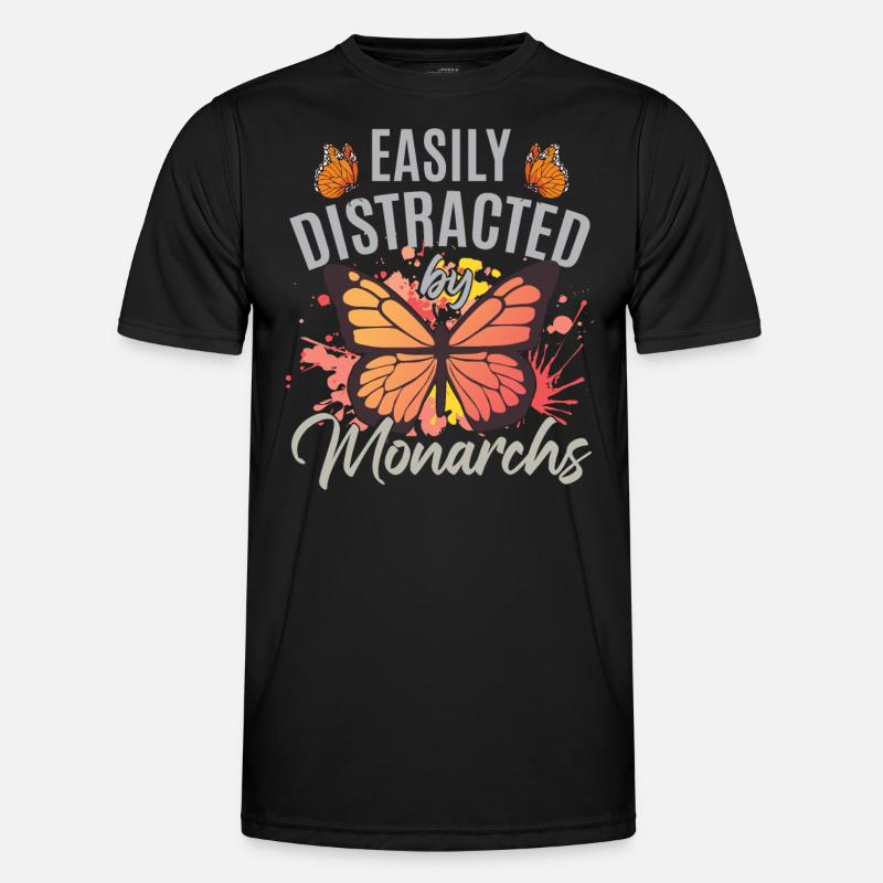 Easily Distracted By Monarchs - Men's Functional T-Shirt - black