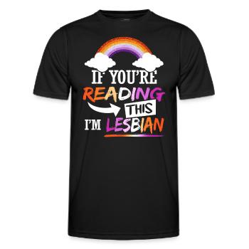 Je suis lesbienne - T-shirt sport Homme - noir - Devant - AI Model Male 178 dark (178cm)