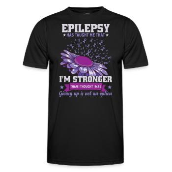 Epilepsie hat mich gelehrt, dass ich stärker bin - Männer Funktions-T-Shirt - Schwarz - Vorne - AI Model Male 178 dark (178cm)