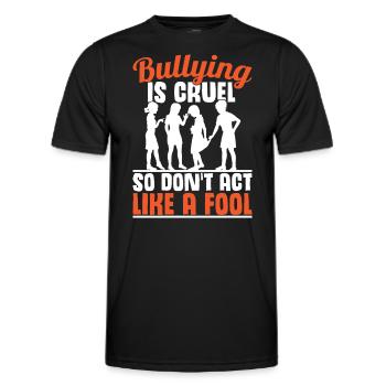 Anti-Mobbing | Tag der Einheit | Mobbing-Bewusstseinsmonat - Männer Funktions-T-Shirt - Schwarz - Vorne - AI Model Male 178 dark (178cm)