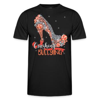 Anti-Mobbing | Mobbing-Bewusstsein | Tag der Einheit - Männer Funktions-T-Shirt - Schwarz - Vorne - AI Model Male 178 dark (178cm)