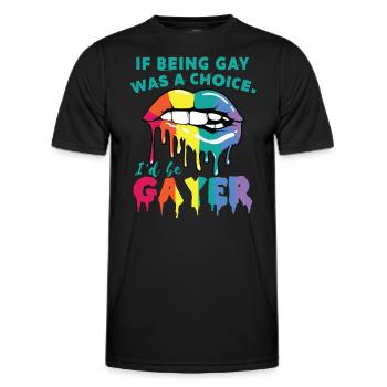 Funny Gay Pride Month Gift - Men's Functional T-Shirt - black - Front - AI Model Male 178 dark (178cm)