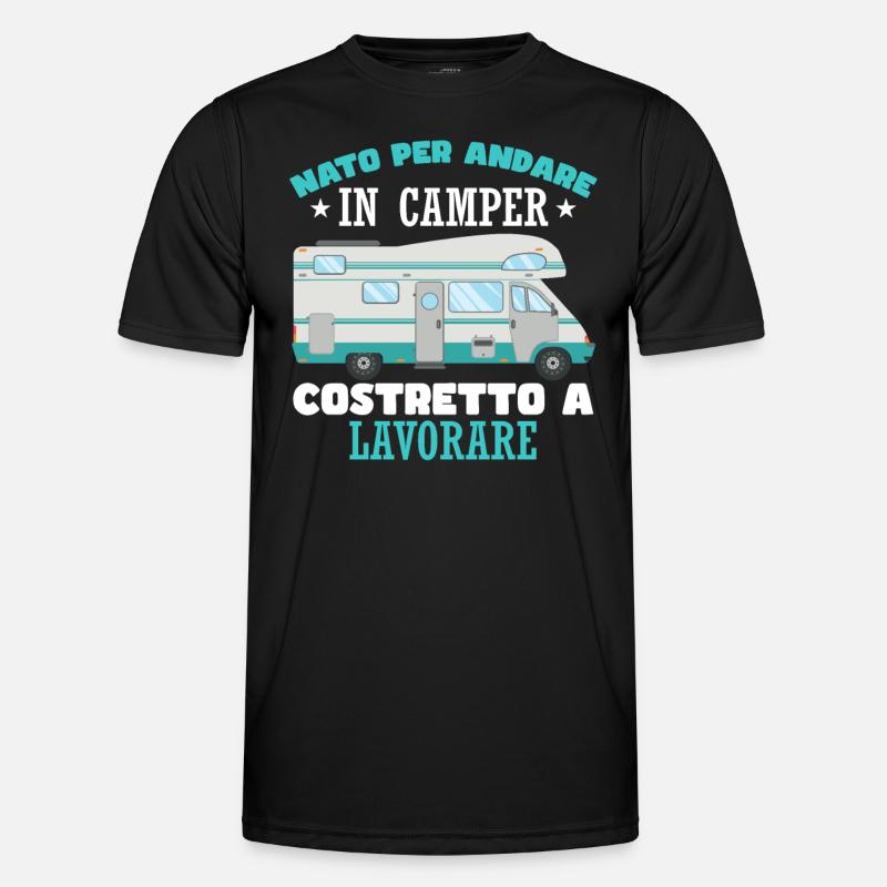 Fun Camper Camper Camping - Männer Funktions-T-Shirt - Schwarz