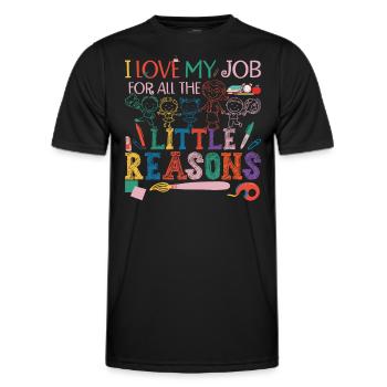 Nette Lehrerin Kindertagesstätte Pre-K - Männer Funktions-T-Shirt - Schwarz - Vorne - AI Model Male 178 dark (178cm)