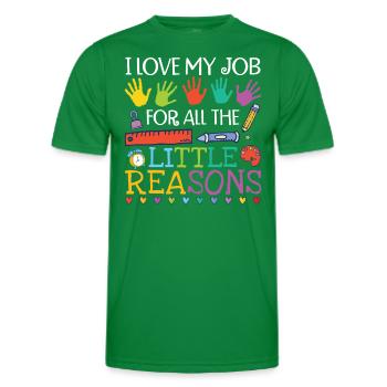 Educator Daycare Teacher Teaching - Men's Functional T-Shirt - kelly green - Front - AI Model Male 178 dark (178cm)