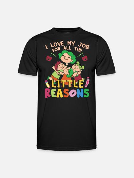 Jeg elsker mit job af alle de små grunde - Funktionsshirt til herrer - sort